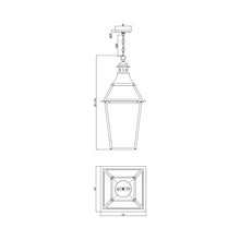 Load image into Gallery viewer, Jackson Outdoor Pendant Light - line drawing.
