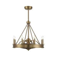 Load image into Gallery viewer, Lyon Fan D&#39;Lier in Warm Brass.
