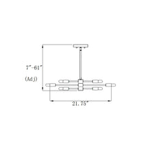 Load image into Gallery viewer, Lyrique Chandelier - line drawing.
