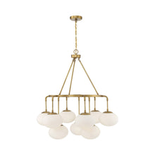 Load image into Gallery viewer, M10098 Chandelier in Natural Brass.
