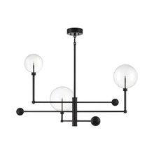 Load image into Gallery viewer, Meridian Glass Chandelier in Detail.
