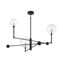 Load image into Gallery viewer, Meridian Glass Chandelier in Detail.
