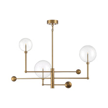 Load image into Gallery viewer, Meridian Glass Chandelier in Detail.
