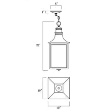 Load image into Gallery viewer, Monte Grande Outdoor Pendant Light - line drawing.
