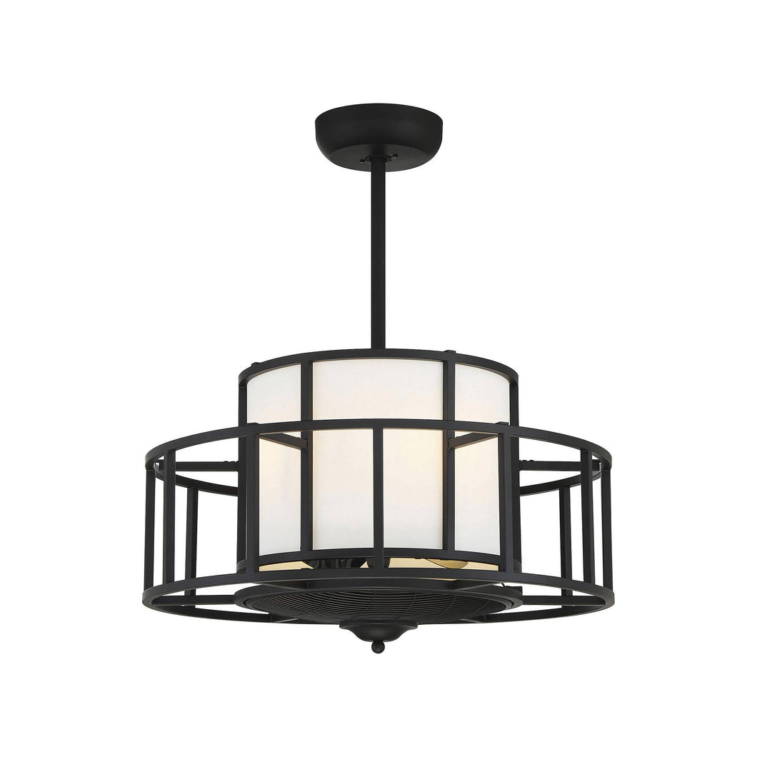 Oslo Fan D'Lier in Matte Black.