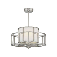 Load image into Gallery viewer, Oslo Fan D&#39;Lier in Satin Nickel.
