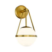 Load image into Gallery viewer, Polson Wall Light in Warm Brass.

