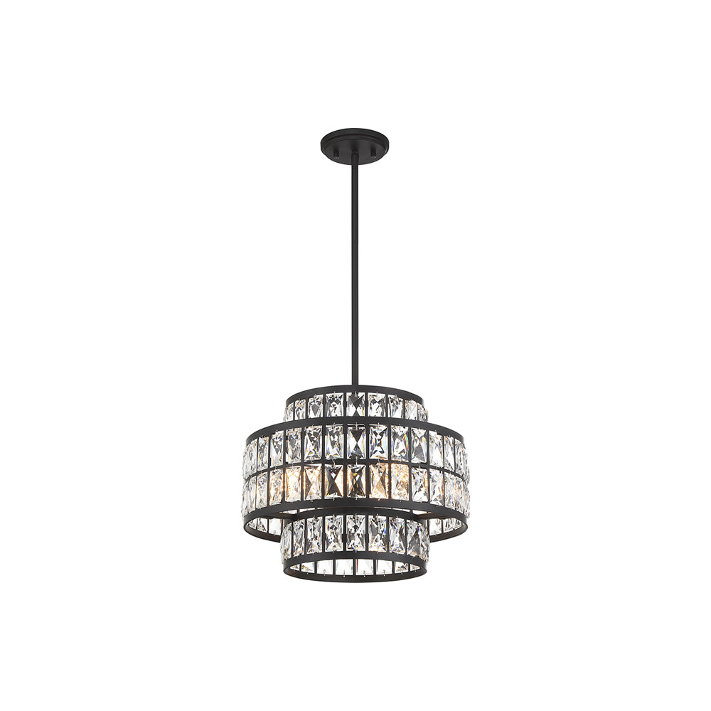 Renzo Pendant Light in Matte Black (3-Light).