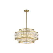 Load image into Gallery viewer, Renzo Pendant Light in Warm Brass (4-Light).
