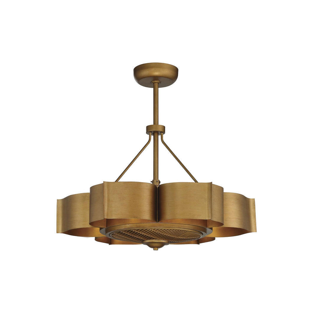 Stockholm Fan D'Lier in Gold Patina.