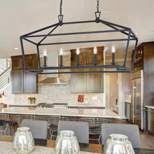 Load image into Gallery viewer, Townsend Linear Chandelier in dining room.
