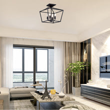 Load image into Gallery viewer, Townsend Semi Flush Mount Ceiling Light in living room.
