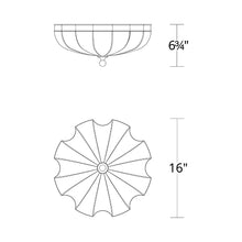 Load image into Gallery viewer, Cupola LED Flush Mount Ceiling Light - line drawing.
