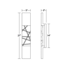 Load image into Gallery viewer, Glacier Outdoor LED Wall Light - line drawing.
