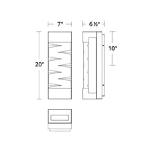 Load image into Gallery viewer, Labrynth Outdoor LED Wall Light - line drawing.

