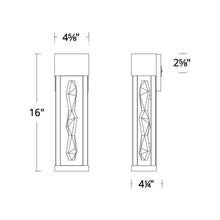 Load image into Gallery viewer, Polar Outdoor LED Wall Light - line drawing.
