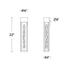 Load image into Gallery viewer, Polar Outdoor LED Wall Light - line drawing.
