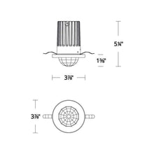 Load image into Gallery viewer, Vega LED Recessed Light - line drawing.
