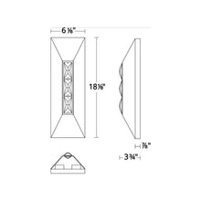 Load image into Gallery viewer, Vida Outdoor LED Wall Light - line drawing.
