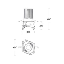 Load image into Gallery viewer, Visata LED Recessed Light - line drawing.
