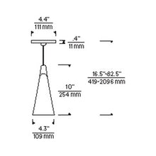 Load image into Gallery viewer, Selina Low Voltage Pendant Light - line drawing.
