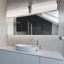 Load image into Gallery viewer, Skinny LED Bath Vanity Light in bathroom.

