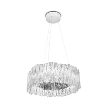 Load image into Gallery viewer, Accordeon LED Chandelier in Silver.
