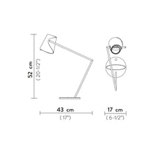 Load image into Gallery viewer, Overlay LED Table Lamp - line drawing.
