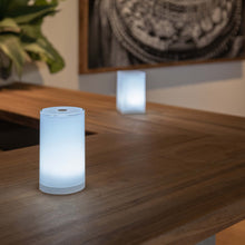 Load image into Gallery viewer, Hokare Tub Bluetooth LED Table Lamp in living room.
