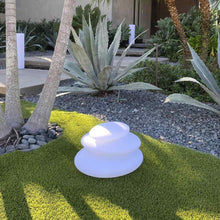 Load image into Gallery viewer, Zen Floating Bluetooth Outdoor LED Lamp in Outside Area.
