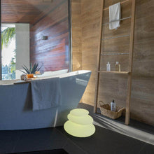 Load image into Gallery viewer, Zen Floating Bluetooth Outdoor LED Lamp in bathroom.
