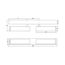 Load image into Gallery viewer, Haim Aimable LED Double Flush Mount Ceiling Light - line drawing.
