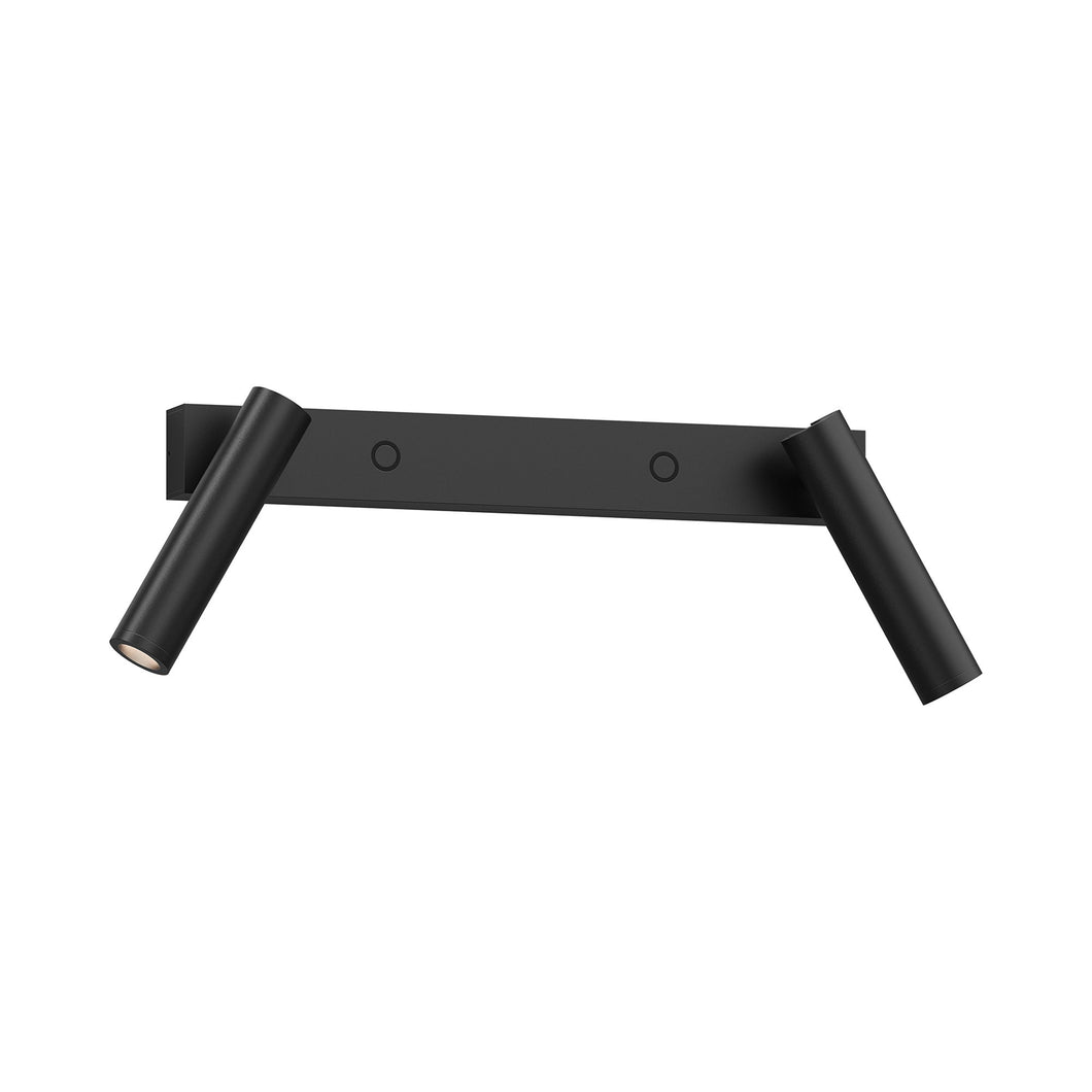 Haim Aimable LED Double Wall Light in Textured Black.