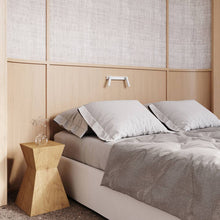 Load image into Gallery viewer, Haim Aimable LED Double Wall Light in bedroom.

