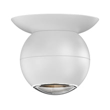 Load image into Gallery viewer, Hemisphere LED Flush Mount Ceiling Light in Textured White.

