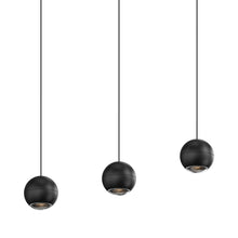 Load image into Gallery viewer, Hemisphere LED Pendant Light in Textured Black (3-Light).
