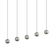 Load image into Gallery viewer, Hemisphere LED Pendant Light in Natural Anodized (5-Light).
