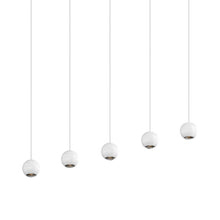 Load image into Gallery viewer, Hemisphere LED Pendant Light in Textured White (5-Light).
