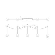 Load image into Gallery viewer, Hemisphere LED Pendant Light - line drawing.
