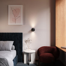 Load image into Gallery viewer, Hemisphere LED Wall Light in bedroom.
