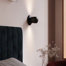Load image into Gallery viewer, Hemisphere LED Wall Light in bedroom.
