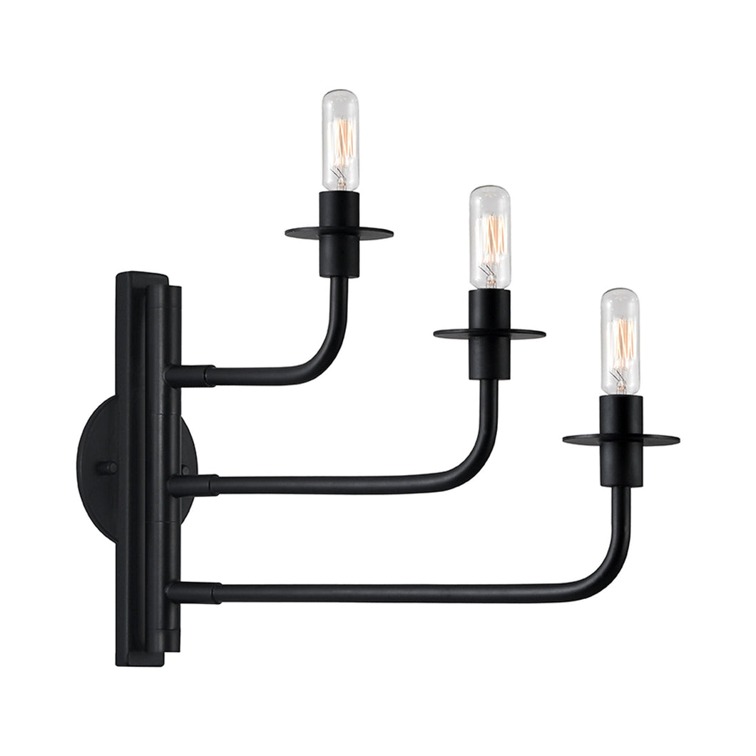 Atelier Wall Light in Satin Black.