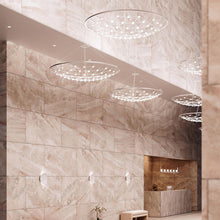 Load image into Gallery viewer, Constellation® Galaxy Matrix Round LED Pendant Light in living room.
