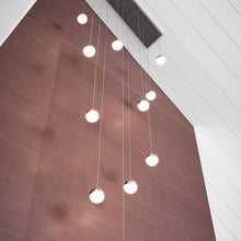 Load image into Gallery viewer, Grapes® 11-Light Rectangle LED Multipoint Pendant Light in Detail.
