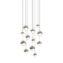 Load image into Gallery viewer, Grapes® 12-Light Round LED Multipoint Pendant Light in Satin Nickel/Assorted Bulb.
