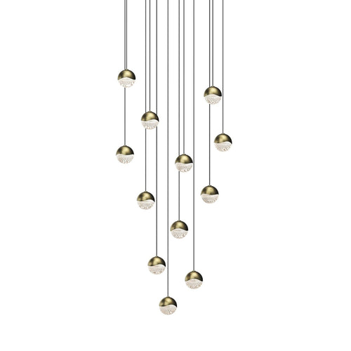 Grapes® 12-Light Round LED Multipoint Pendant Light.