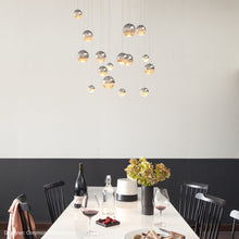 Load image into Gallery viewer, Grapes® 16-Light Square LED Multipoint Pendant Light in dining room.
