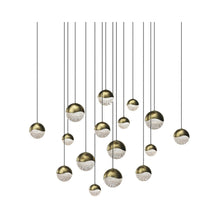 Load image into Gallery viewer, Grapes® 16-Light Square LED Multipoint Pendant Light in Brass/Assorted.
