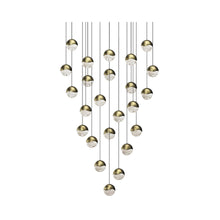 Load image into Gallery viewer, Grapes® 24-Light Round LED Multipoint Pendant Light in Brass/Medium Bulb.
