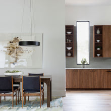 Load image into Gallery viewer, Pi LED Pendant Light in living room.
